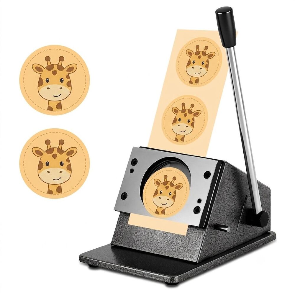 75mm Button Paper Cutter Graphics Punch Cutter for 3inch Button Making, 3.386"